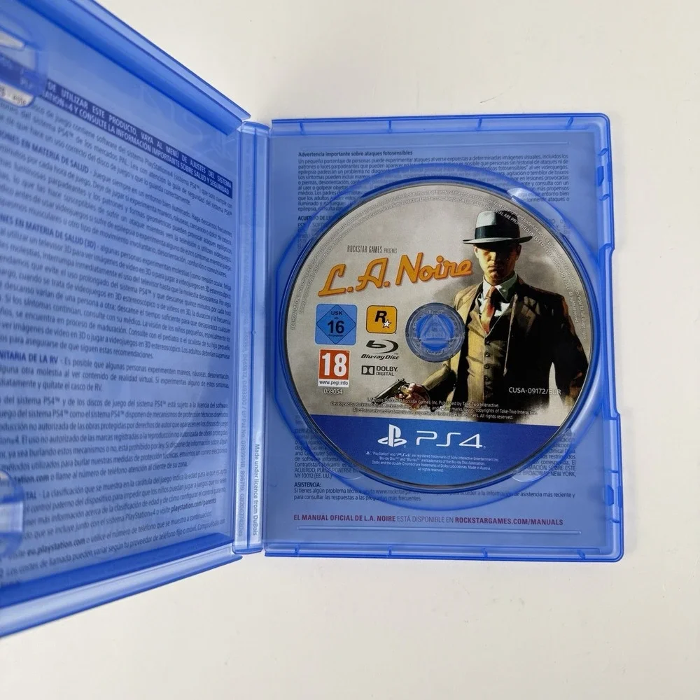 L.A. NOIRE PS4 Sony Playstation 4 Spanish España Tested Working